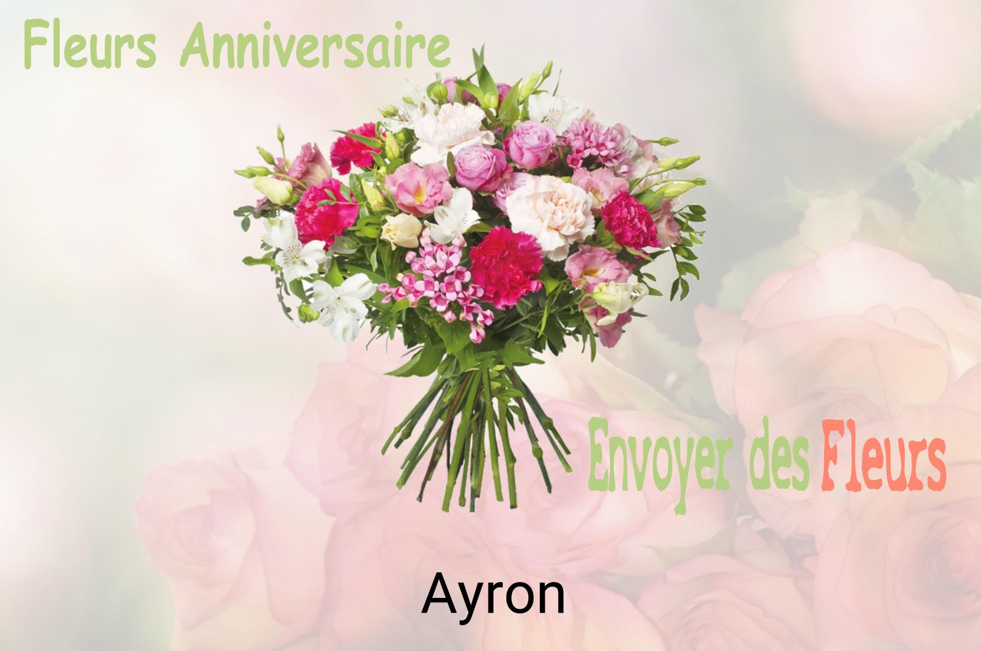 Bouquet de fleurs d’anniversaire livré à Ayron