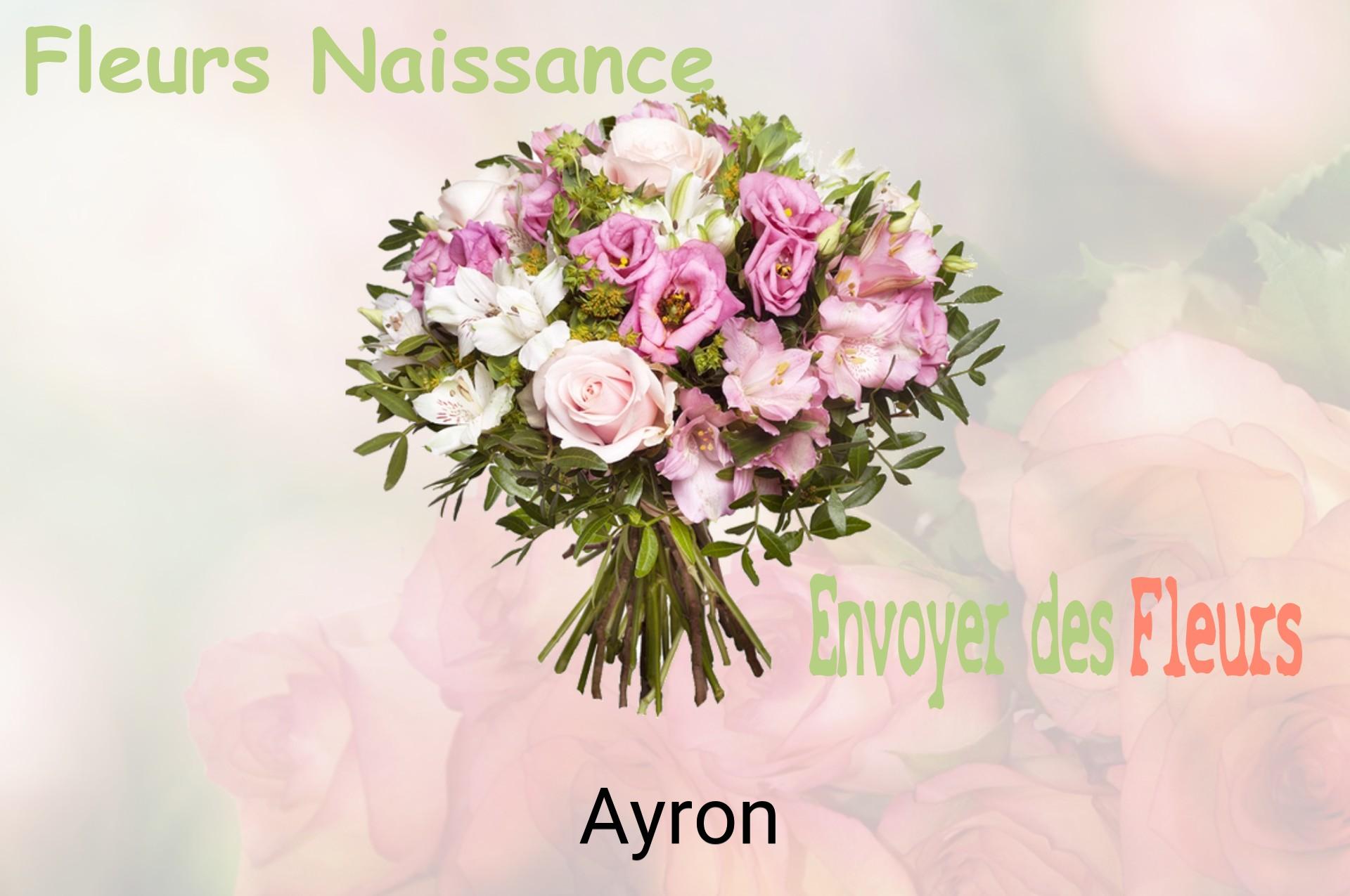 Bouquet de fleurs de naissance livré à Ayron